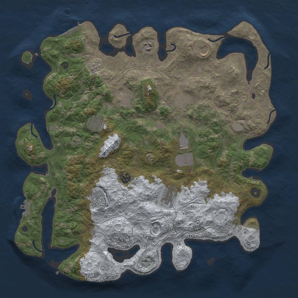 Rust Map: Procedural Map, Size: 4300, Seed: 2351, 19 Monuments