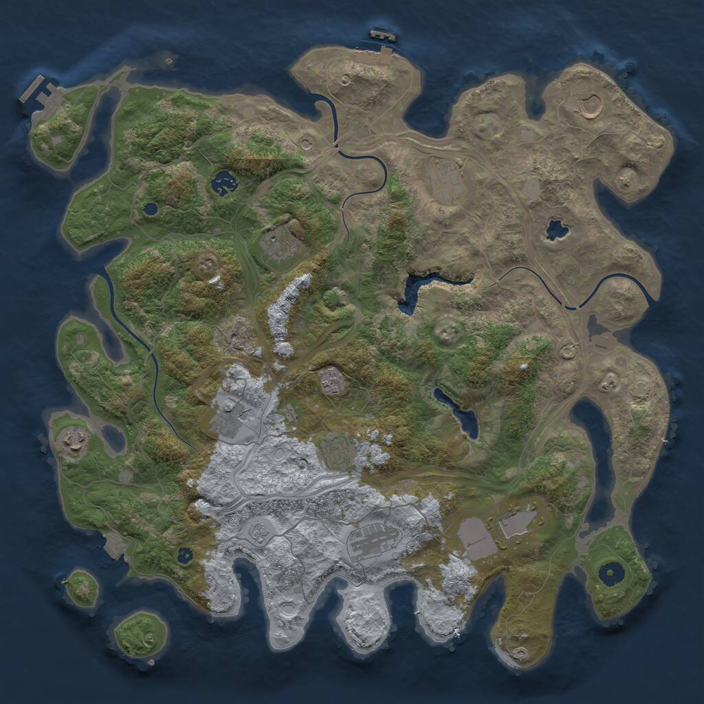 Rust Map: Procedural Map, Size: 4300, Seed: 1770657894, 16 Monuments