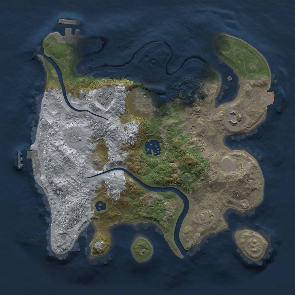 Rust Map: Procedural Map, Size: 2700, Seed: 72519687, 10 Monuments