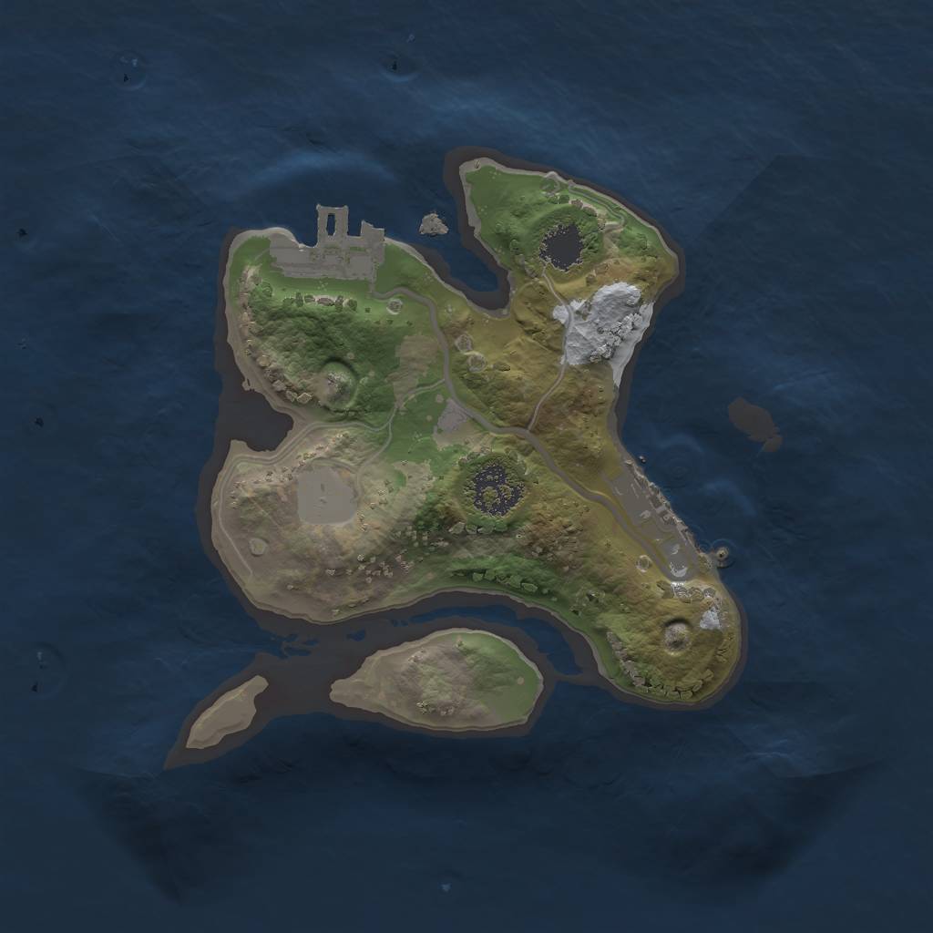 Rust Map: Procedural Map, Size: 1800, Seed: 457865, 7 Monuments