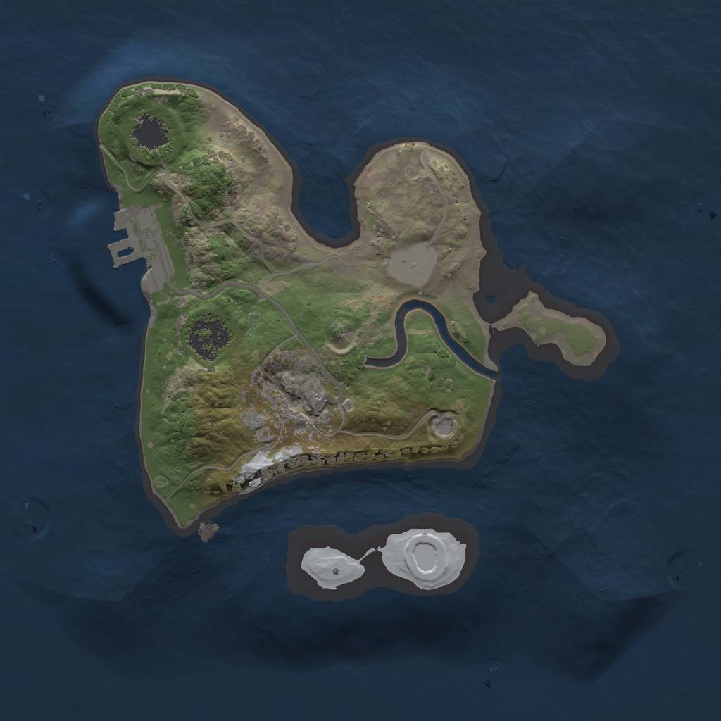 Rust Map: Procedural Map, Size: 1800, Seed: 457866, 6 Monuments