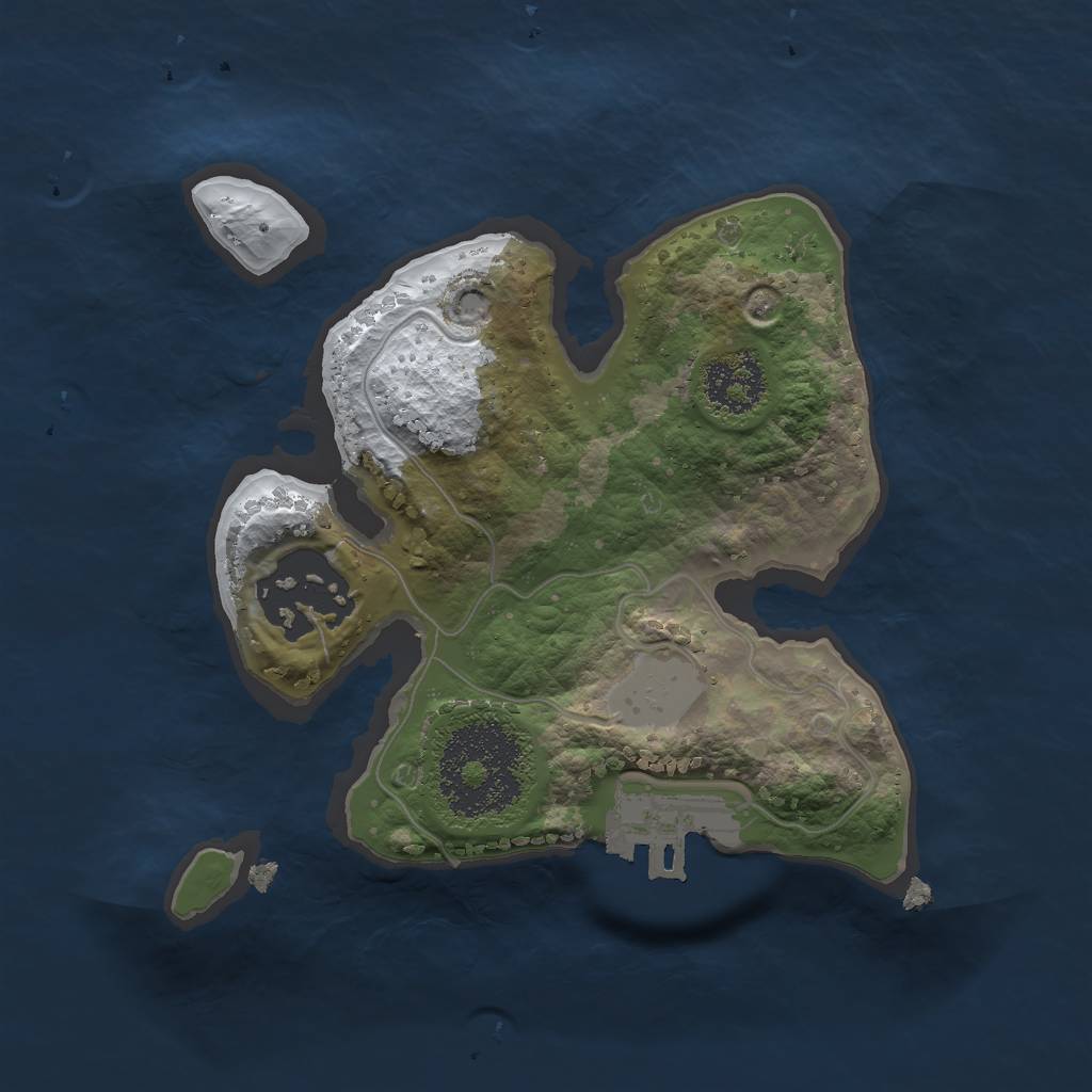 Rust Map: Procedural Map, Size: 1800, Seed: 457867, 7 Monuments