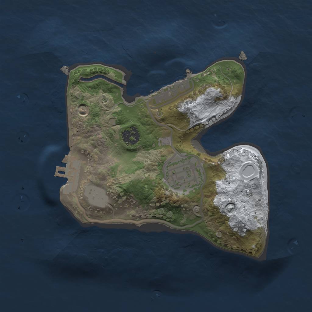 Rust Map: Procedural Map, Size: 1800, Seed: 45787, 8 Monuments