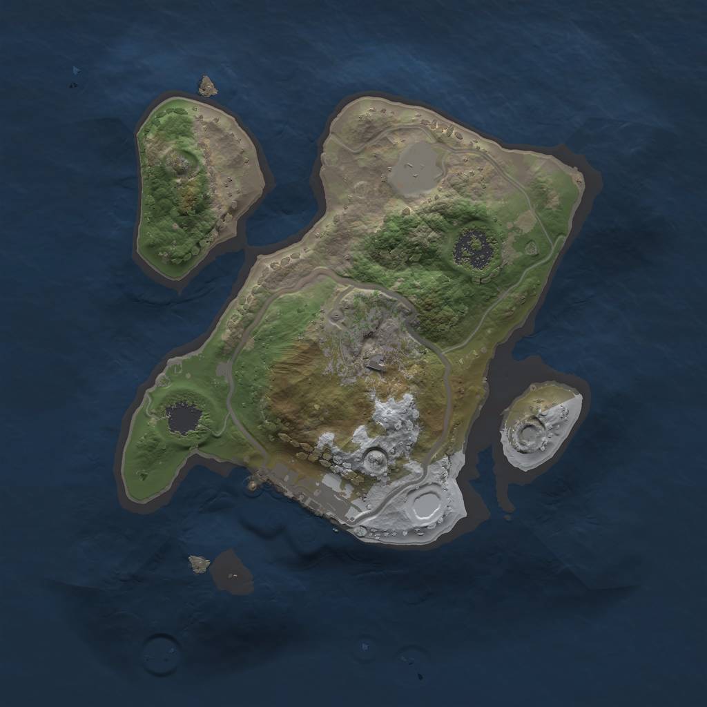 Rust Map: Procedural Map, Size: 1800, Seed: 45788, 6 Monuments