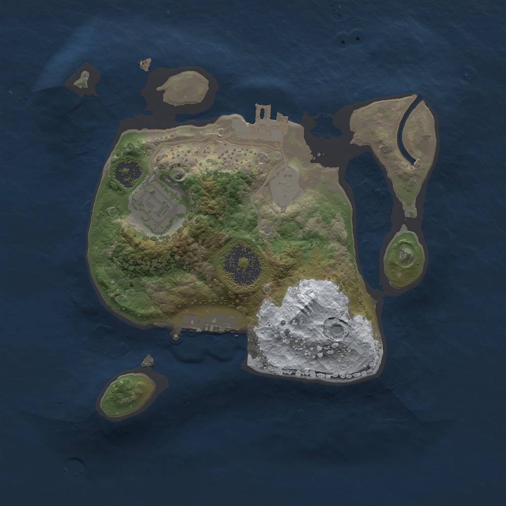 Rust Map: Procedural Map, Size: 2000, Seed: 82415557, 8 Monuments