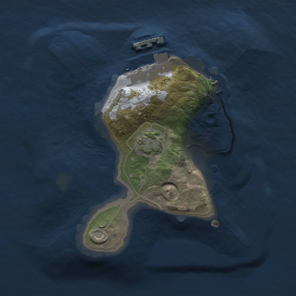 Rust Map: Procedural Map, Size: 1500, Seed: 96195, 3 Monuments