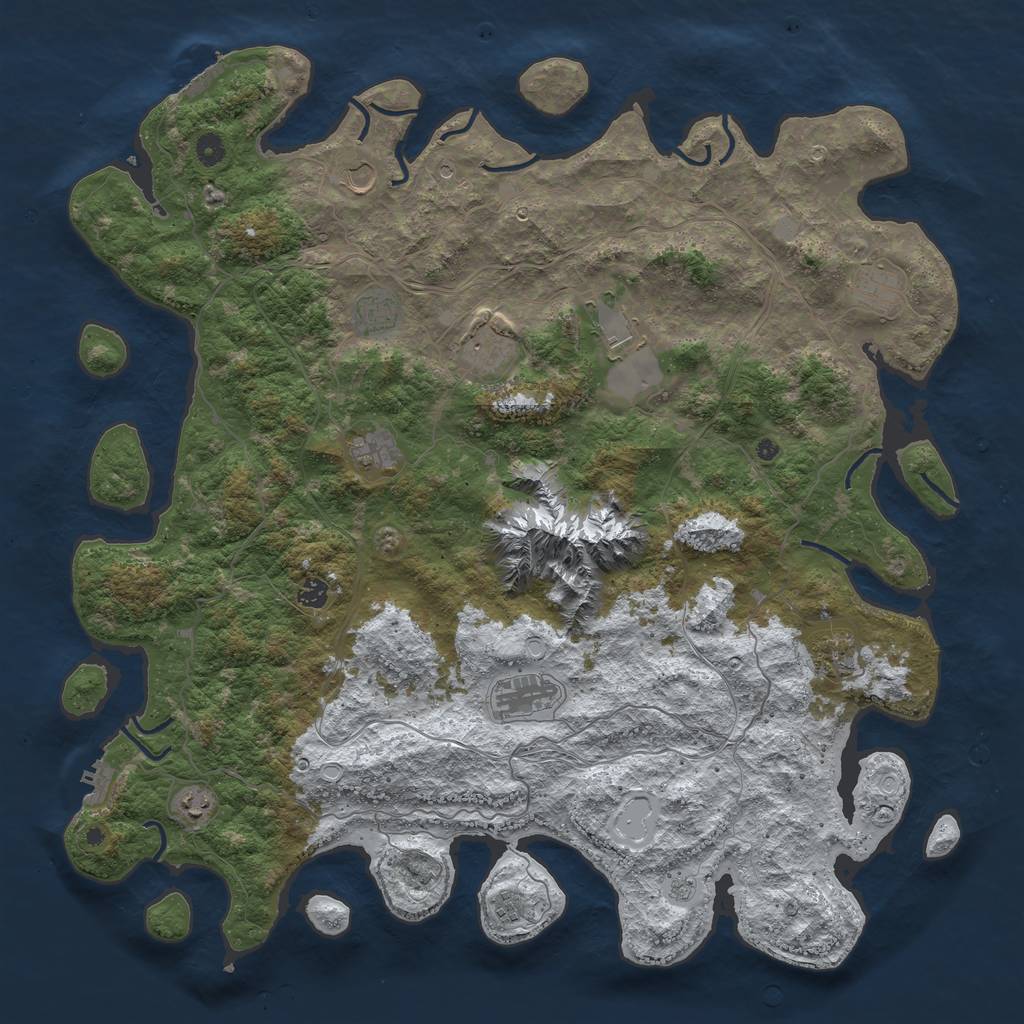 Rust Map: Procedural Map, Size: 5000, Seed: 9711179, 20 Monuments