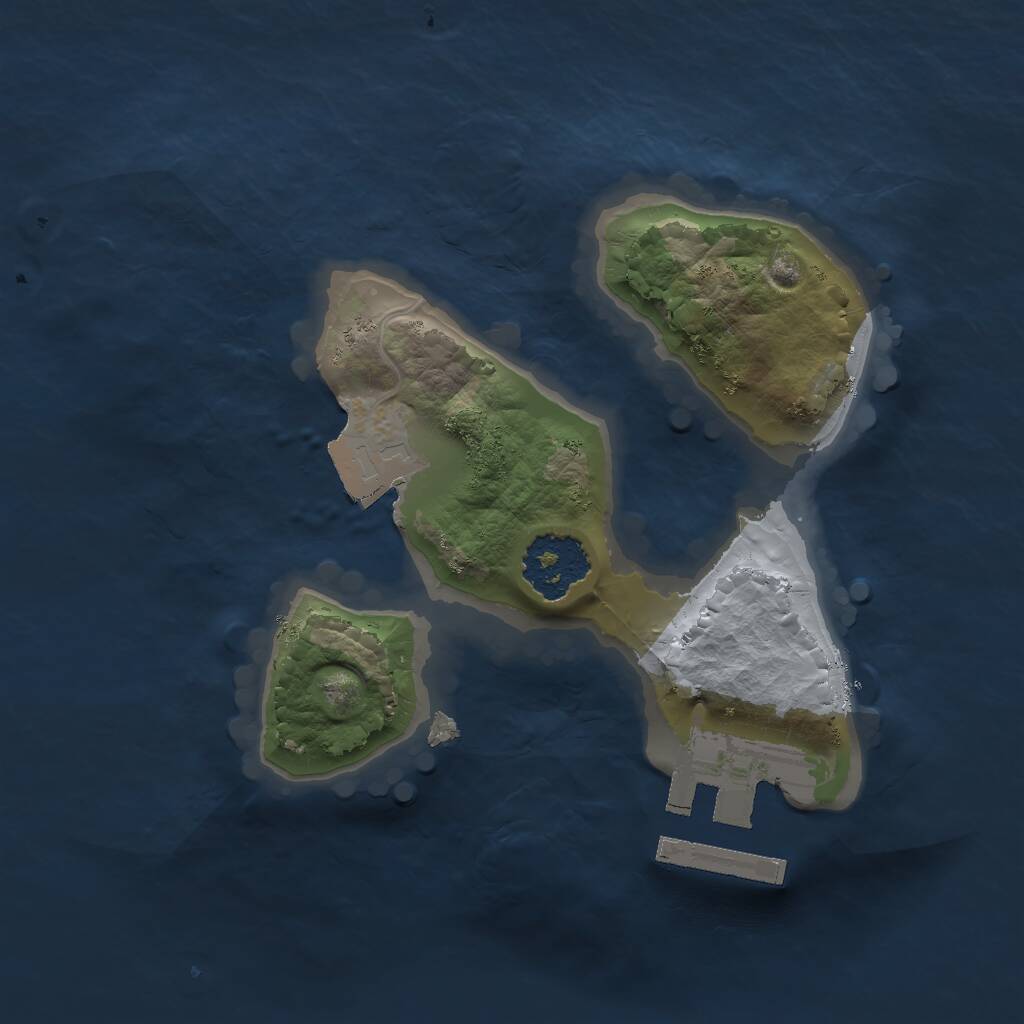 Rust Map: Procedural Map, Size: 1600, Seed: 59, 2 Monuments