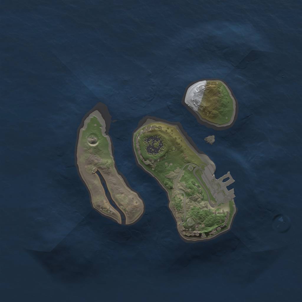 Rust Map: Procedural Map, Size: 1600, Seed: 323213, 5 Monuments