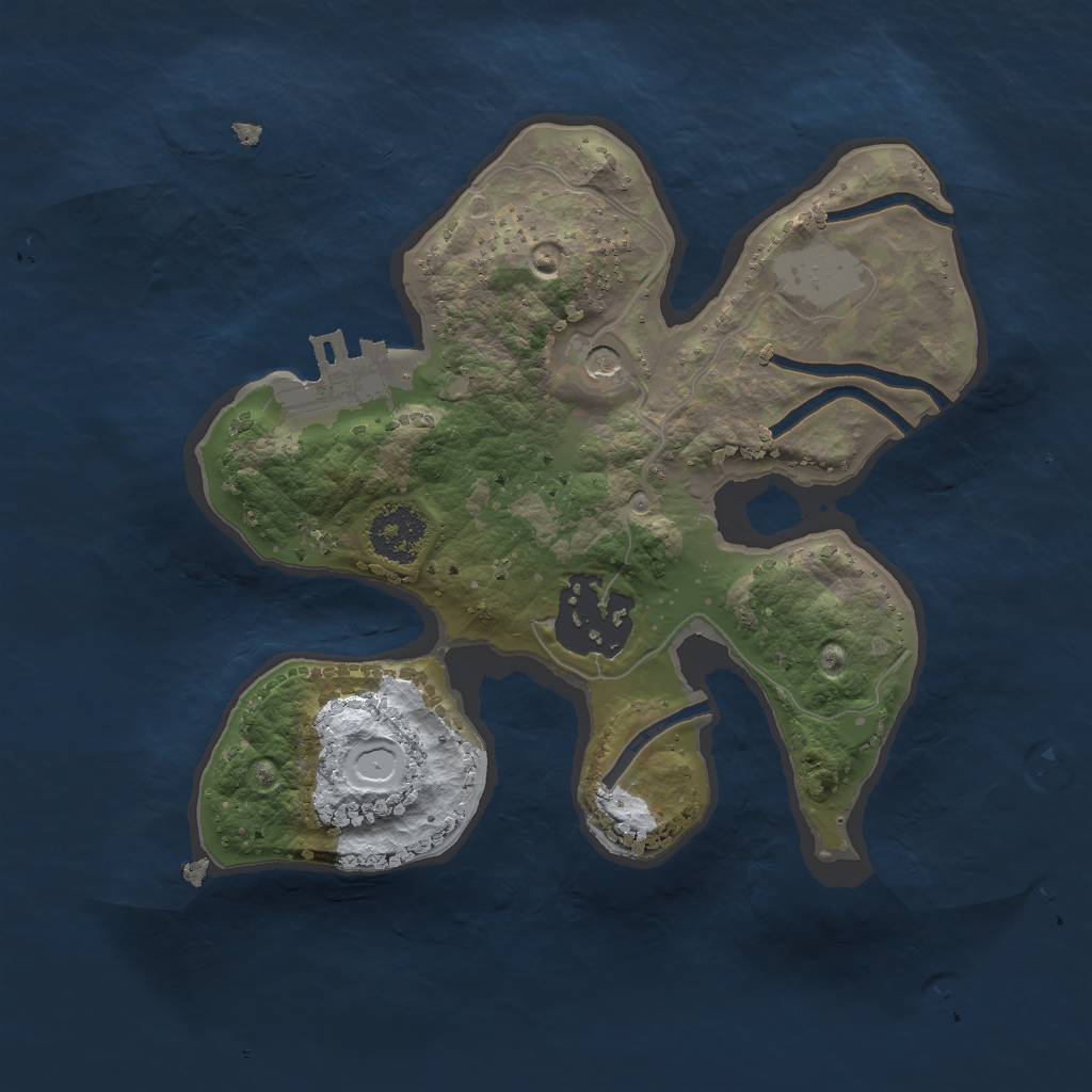 Rust Map: Procedural Map, Size: 2000, Seed: 230198134, 8 Monuments