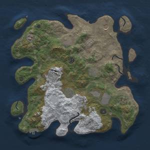 Thumbnail Rust Map: Procedural Map, Size: 3600, Seed: 5498, 19 Monuments