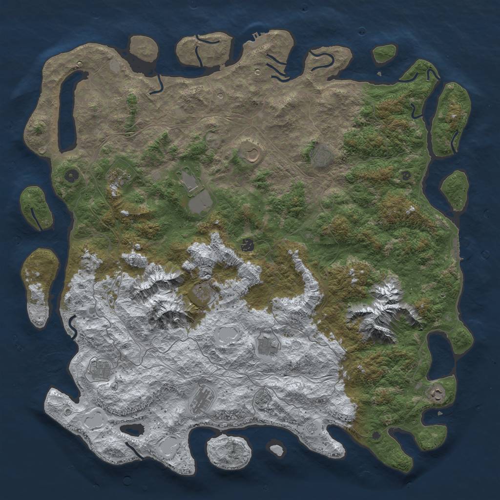 Rust Map: Procedural Map, Size: 5555, Seed: 6738, 20 Monuments