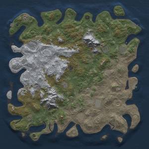 Thumbnail Rust Map: Procedural Map, Size: 5000, Seed: 54141, 19 Monuments