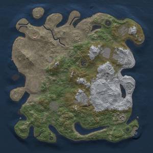 Thumbnail Rust Map: Procedural Map, Size: 3850, Seed: 717363770, 17 Monuments