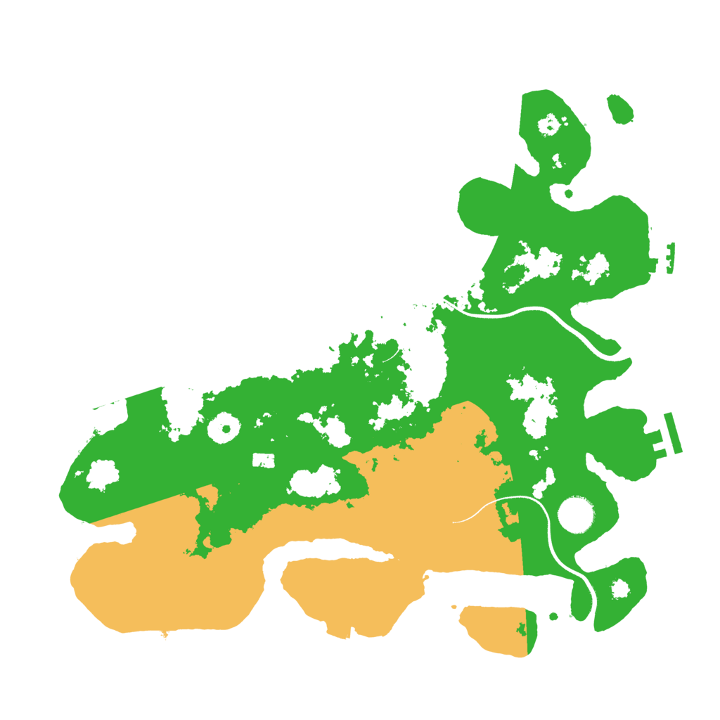 Biome Rust Map: Procedural Map, Size: 3500, Seed: 243217489