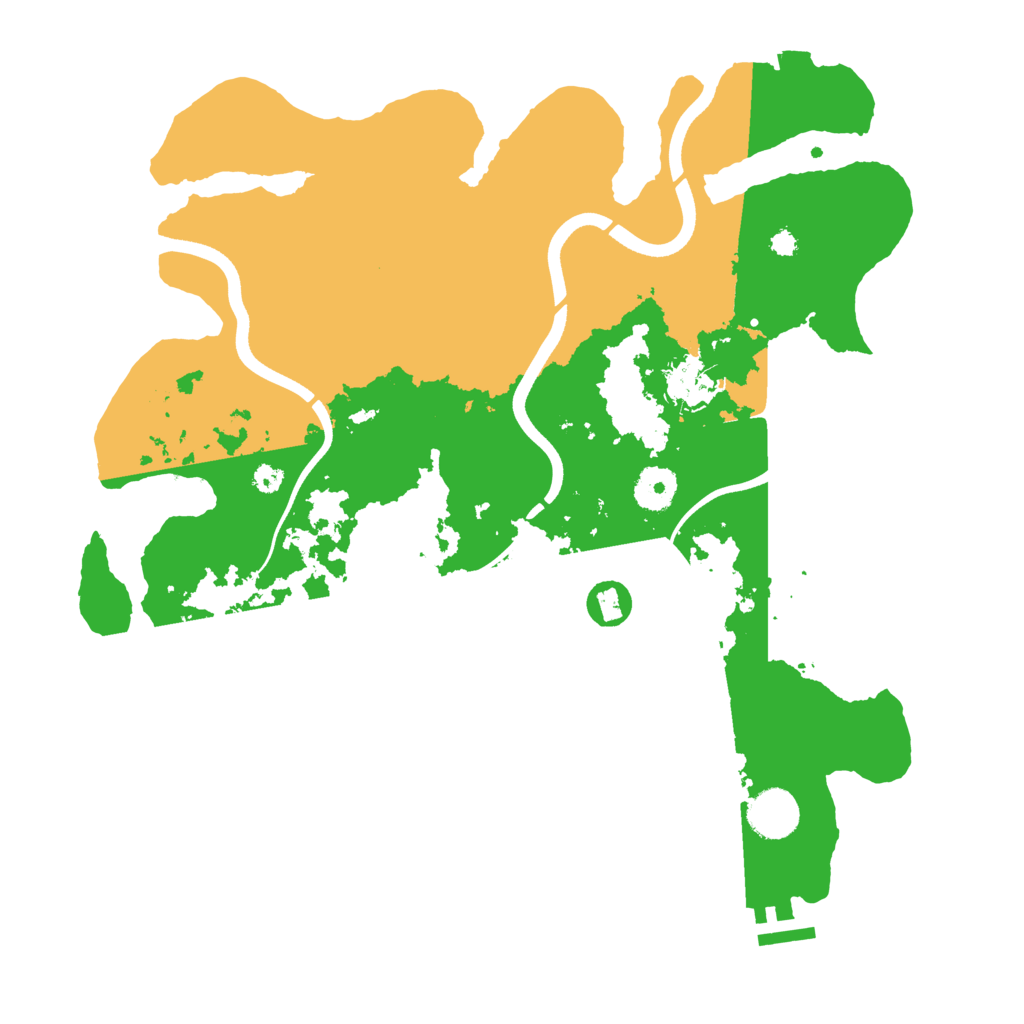 Biome Rust Map: Procedural Map, Size: 3600, Seed: 3258085