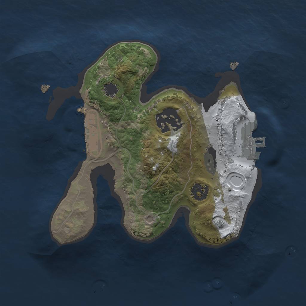 Rust Map: Procedural Map, Size: 1800, Seed: 693332111, 8 Monuments