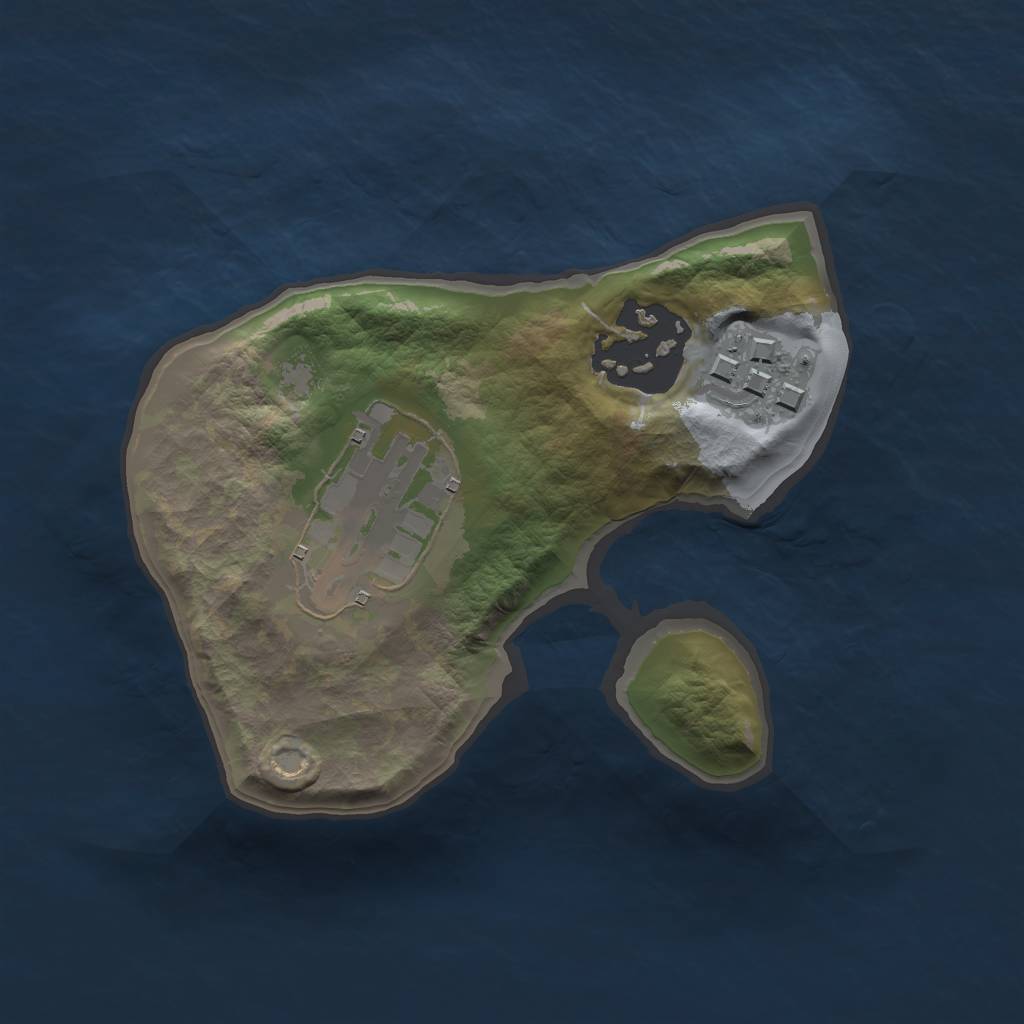 Rust Map: Barren, Size: 1600, Seed: 53, 5 Monuments