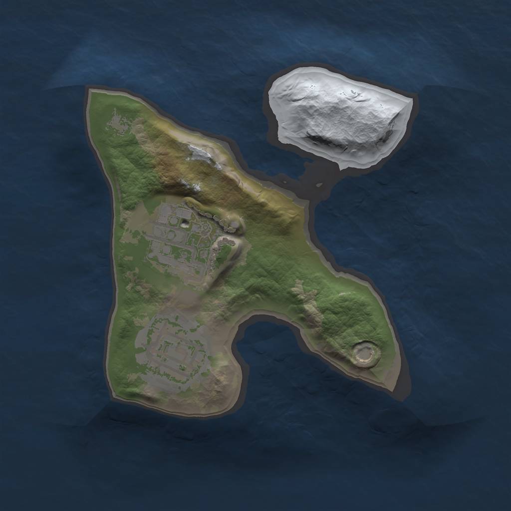 Rust Map: Barren, Size: 1600, Seed: 69, 4 Monuments