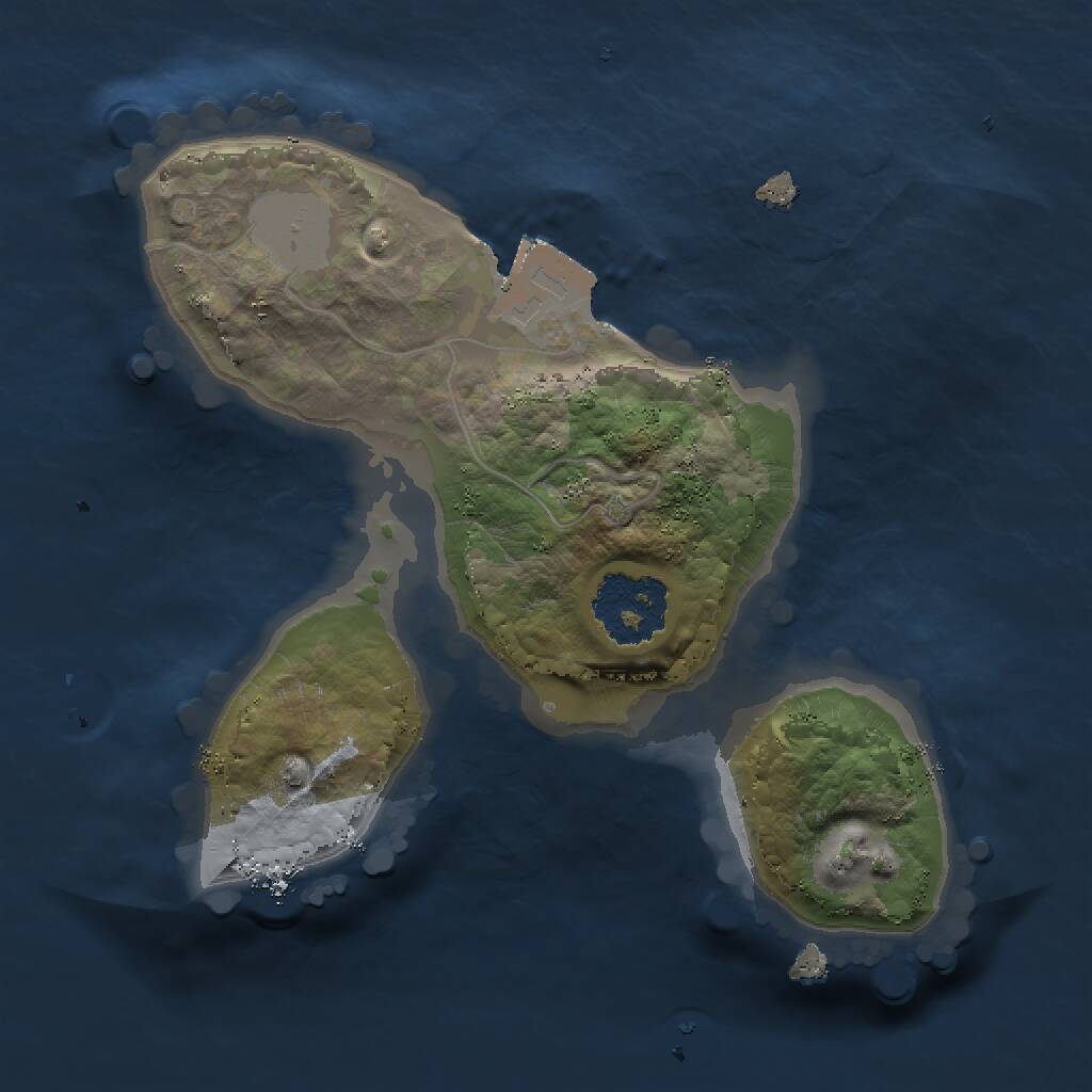 Rust Map: Procedural Map, Size: 1500, Seed: 444440001, 1 Monuments