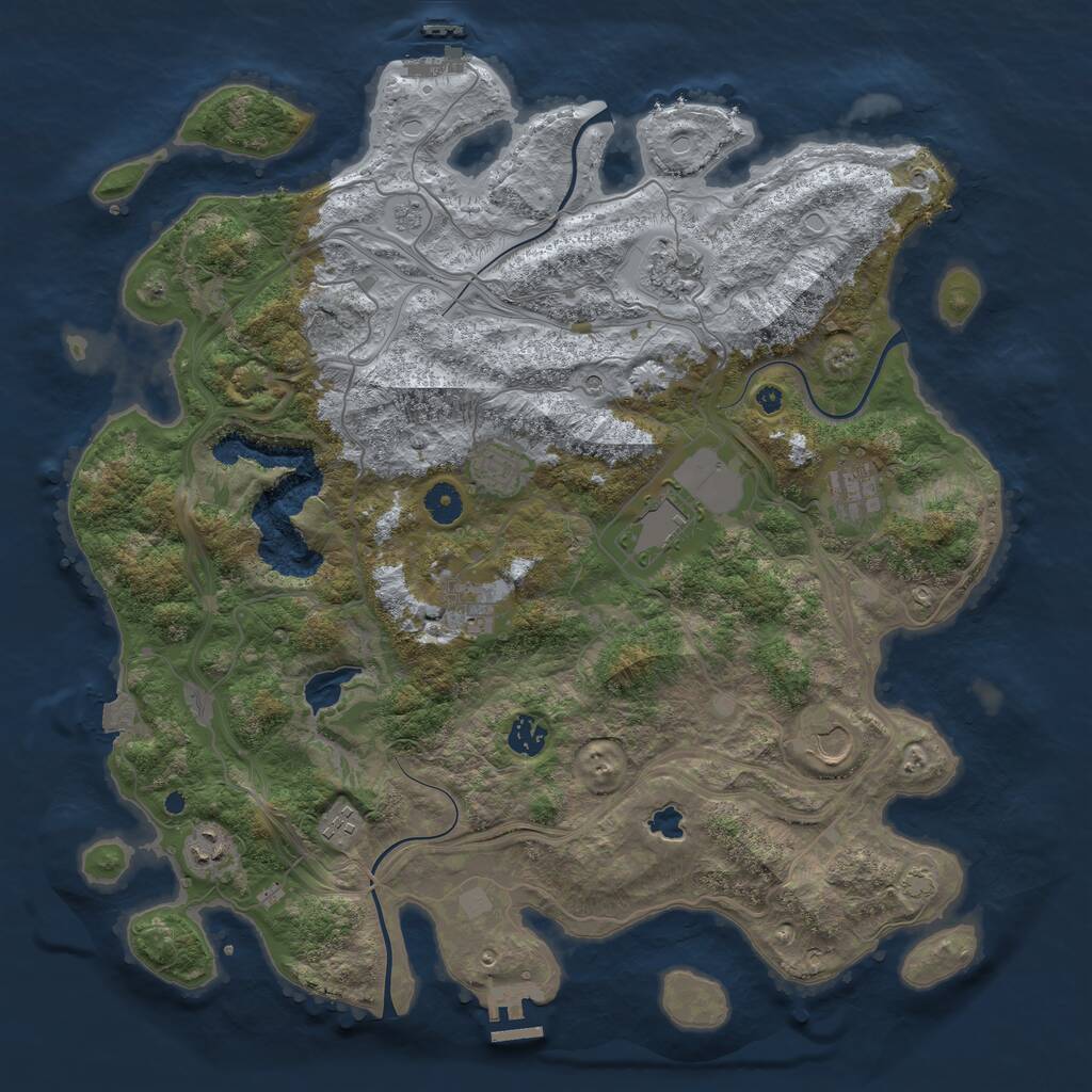 Rust Map: Procedural Map, Size: 4250, Seed: 1438318481, 15 Monuments