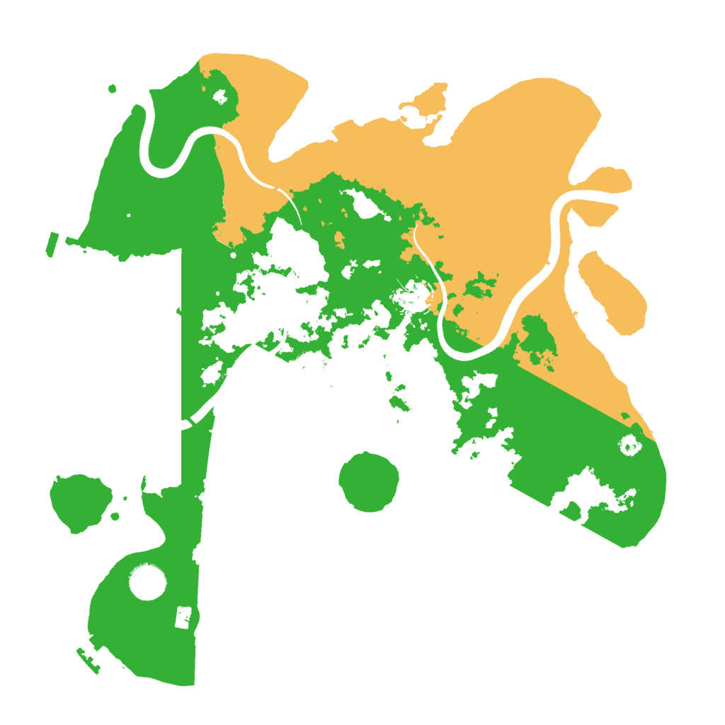 Biome Rust Map: Procedural Map, Size: 3500, Seed: 943895086