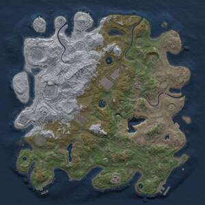 Thumbnail Rust Map: Procedural Map, Size: 4250, Seed: 8, 15 Monuments