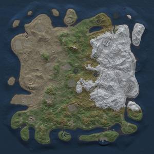 Thumbnail Rust Map: Procedural Map, Size: 4500, Seed: 58841, 20 Monuments