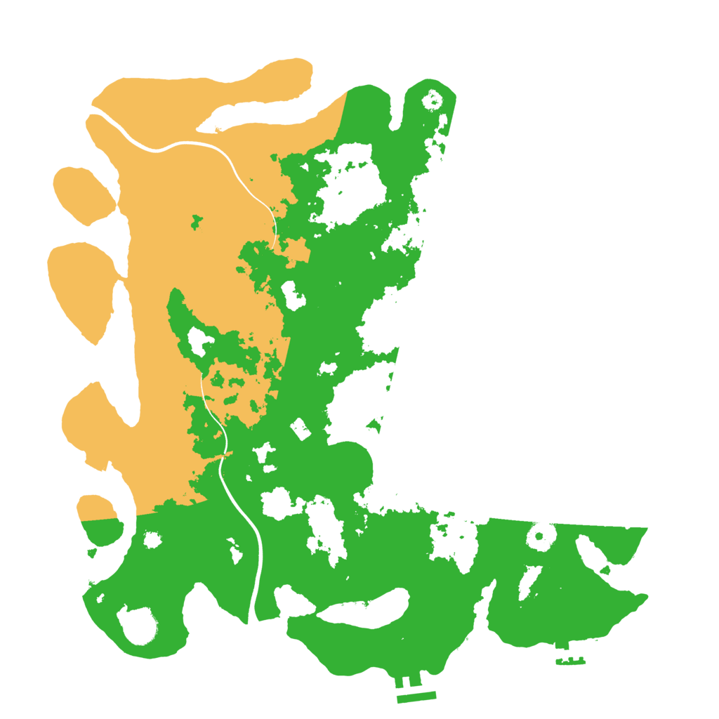 Biome Rust Map: Procedural Map, Size: 3700, Seed: 1192435307