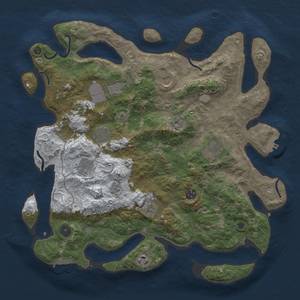 Thumbnail Rust Map: Procedural Map, Size: 4000, Seed: 1690776210, 18 Monuments