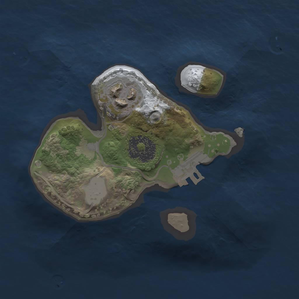 Rust Map: Procedural Map, Size: 1600, Seed: 46352424, 6 Monuments