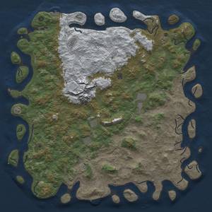 Thumbnail Rust Map: Procedural Map, Size: 6000, Seed: 117368258, 20 Monuments