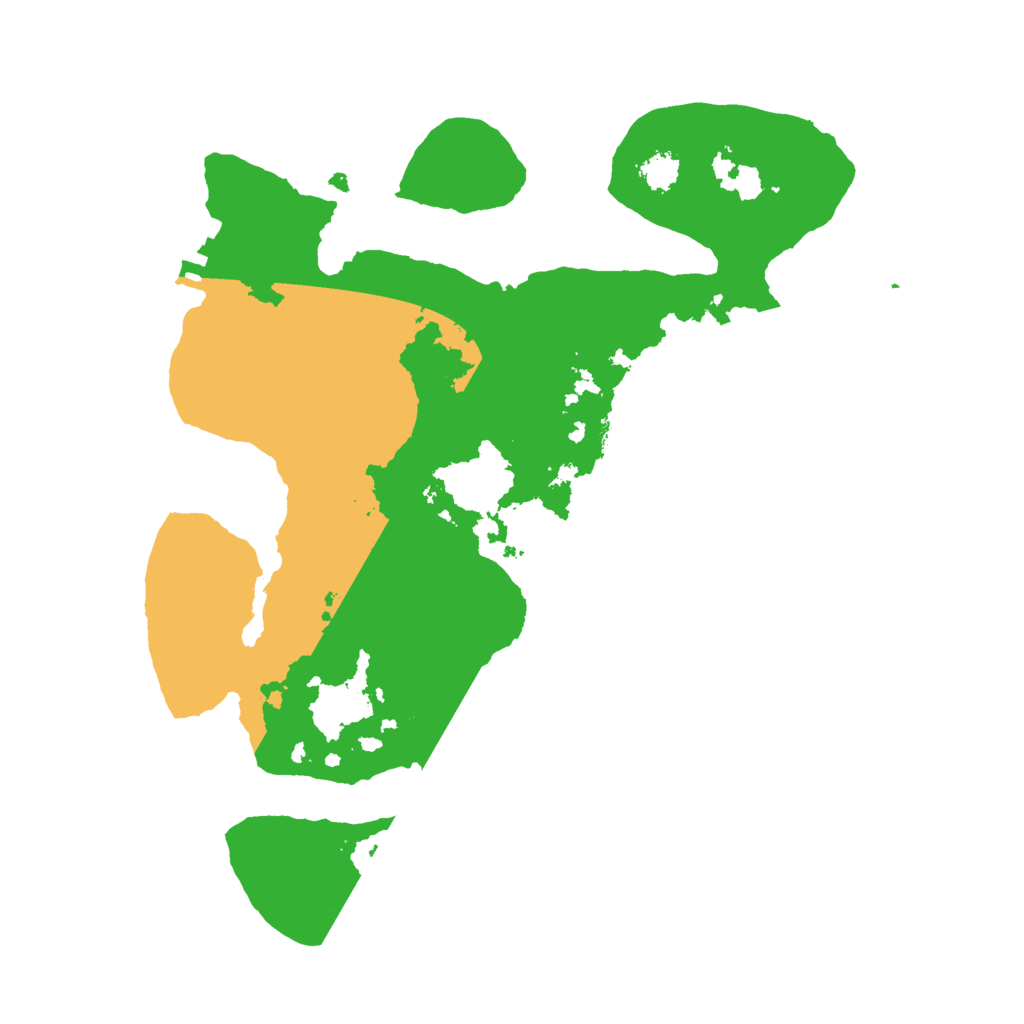 Biome Rust Map: Procedural Map, Size: 2500, Seed: 3543