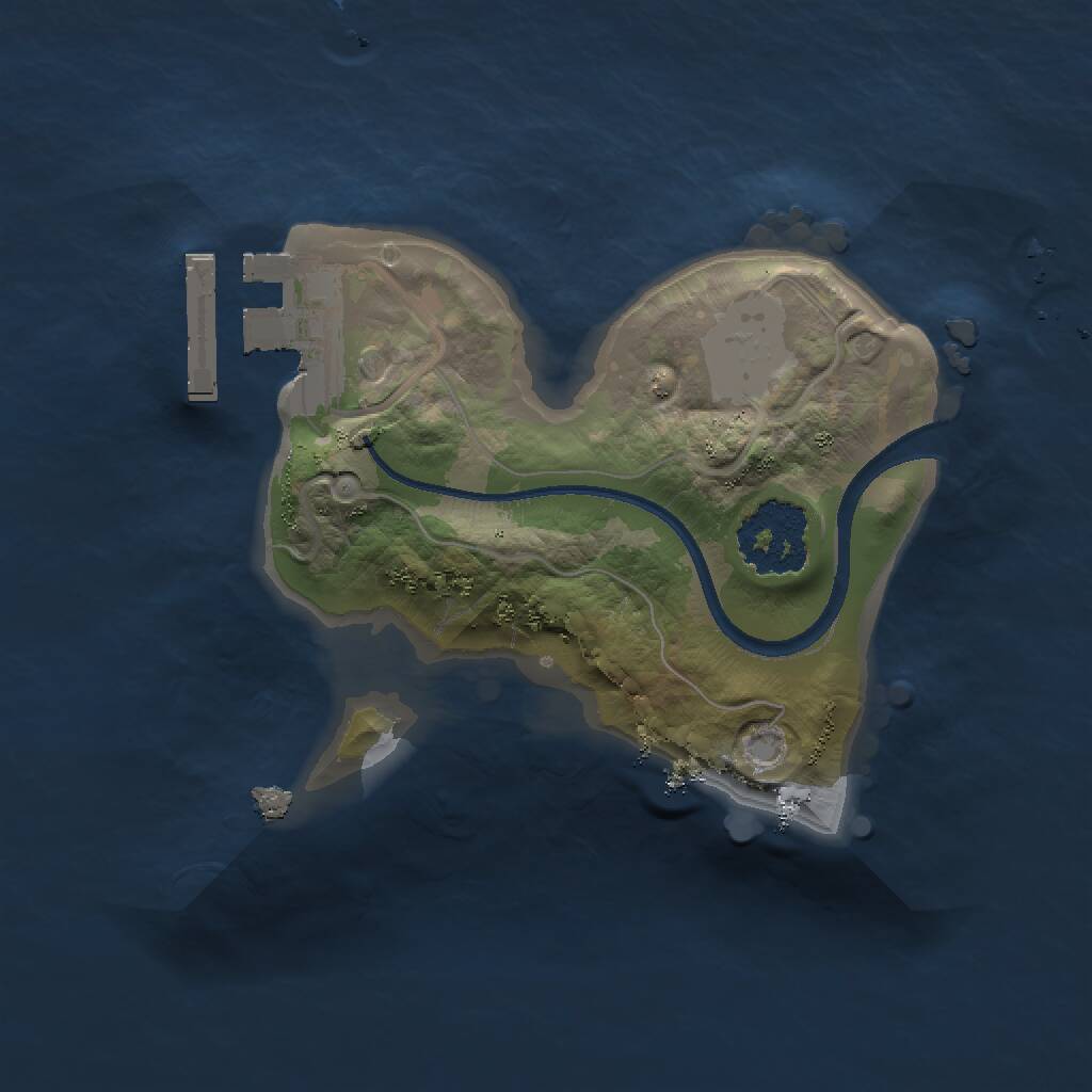 Rust Map: Procedural Map, Size: 1500, Seed: 6789, 2 Monuments