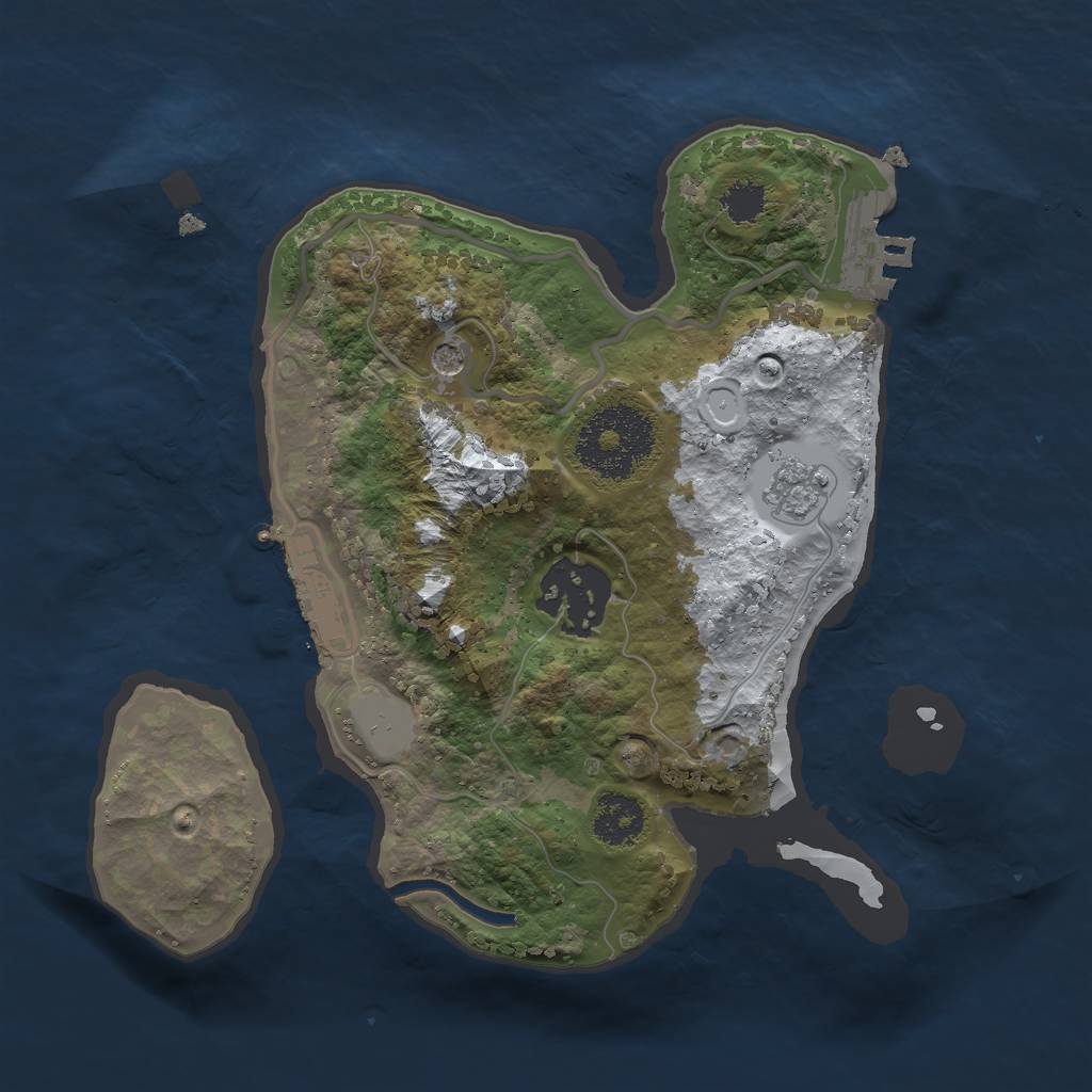 Rust Map: Procedural Map, Size: 2200, Seed: 1930111472, 10 Monuments