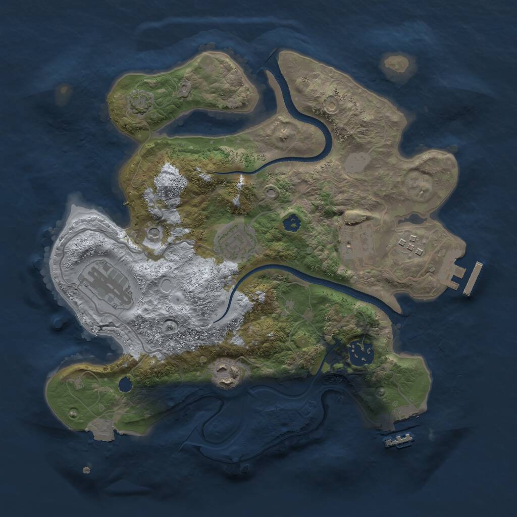 Rust Map: Procedural Map, Size: 2973, Seed: 3097, 11 Monuments