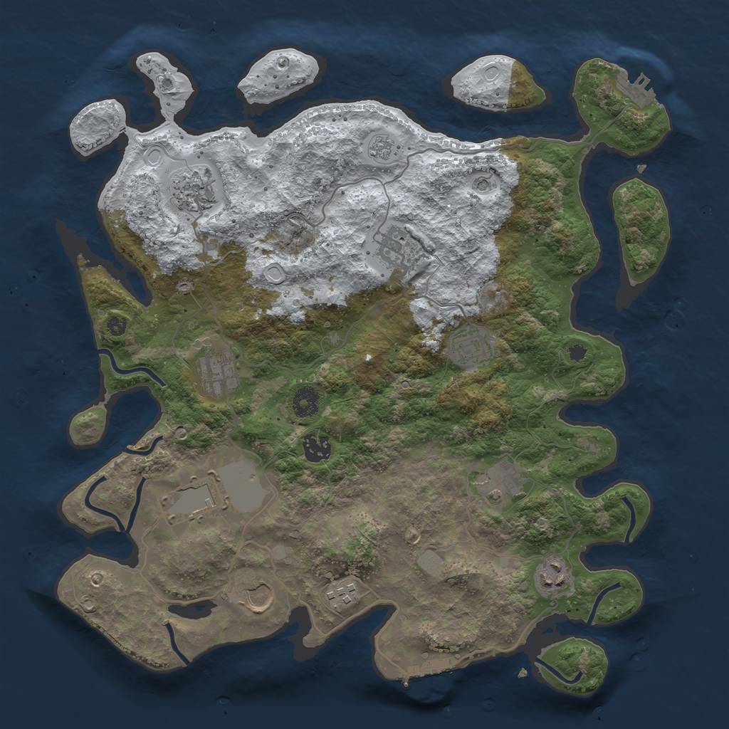 Rust Map: Procedural Map, Size: 3750, Seed: 28112001, 19 Monuments