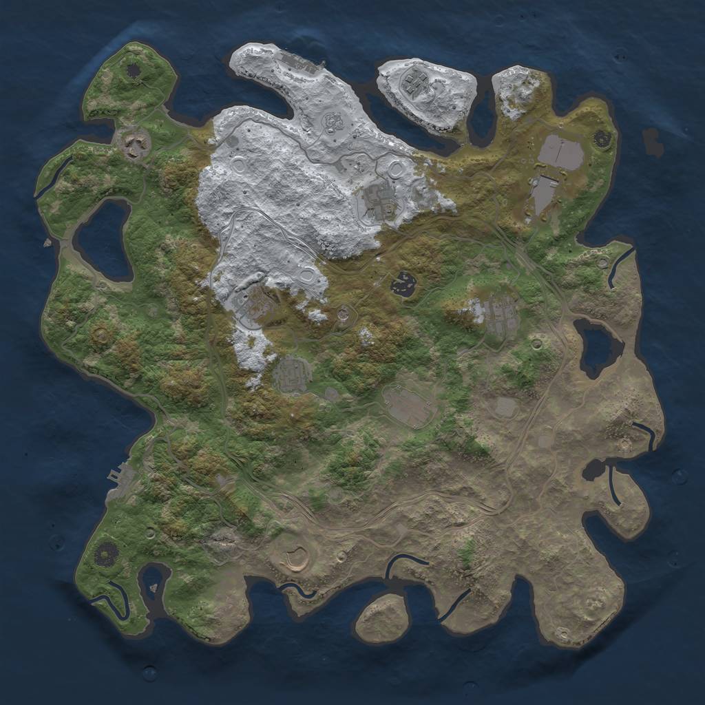 Rust Map: Procedural Map, Size: 4250, Seed: 249900336, 19 Monuments