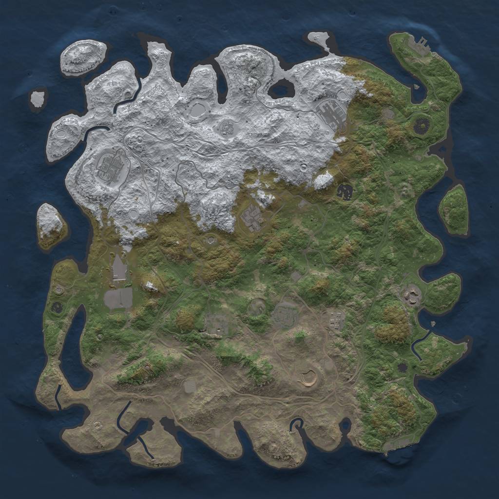 Rust Map: Procedural Map, Size: 4550, Seed: 1667666666, 19 Monuments