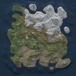 Thumbnail Rust Map: Procedural Map, Size: 3750, Seed: 1909726957, 20 Monuments