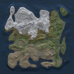 Thumbnail Rust Map: Procedural Map, Size: 3500, Seed: 1464819387, 19 Monuments