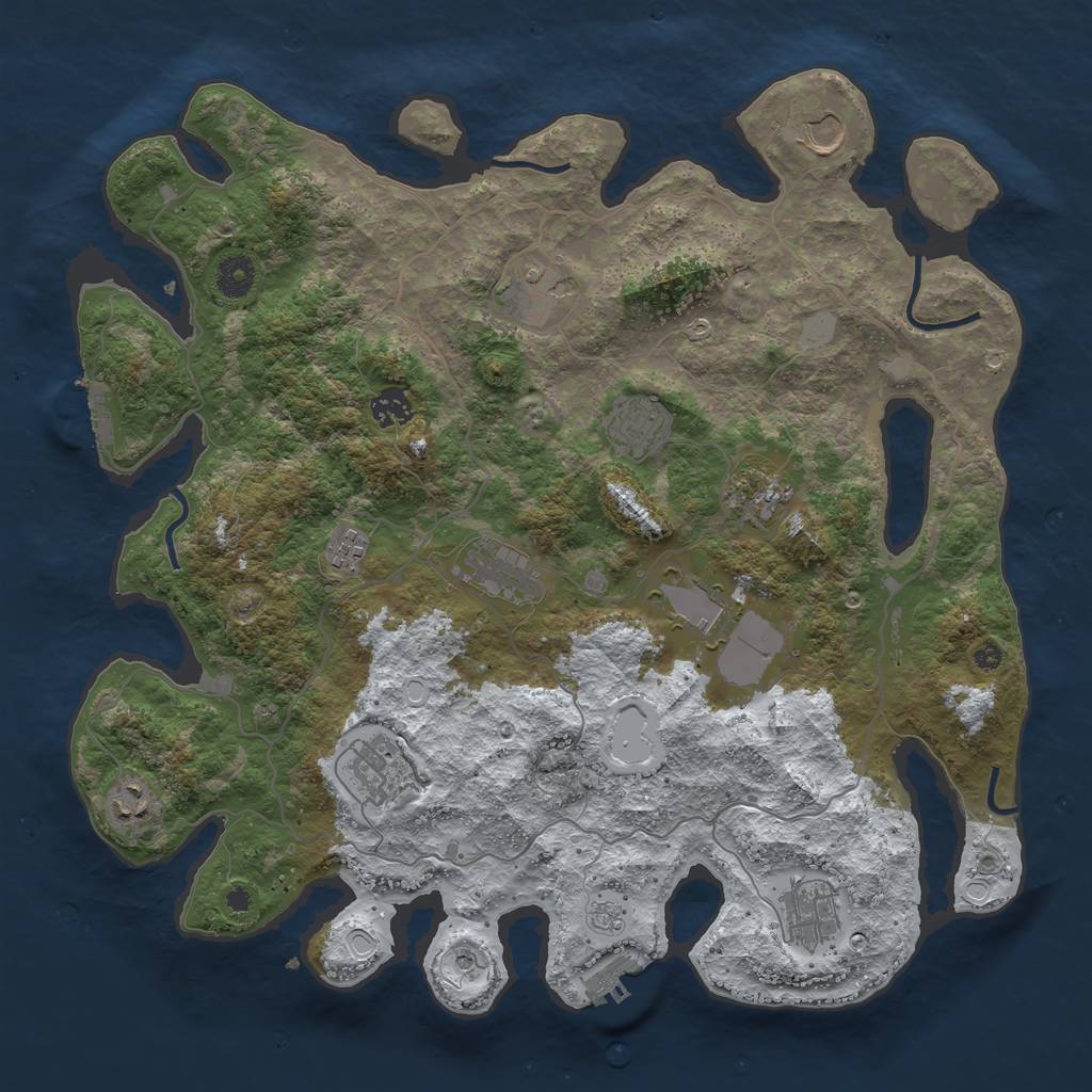 Rust Map: Procedural Map, Size: 4000, Seed: 1587018911, 20 Monuments