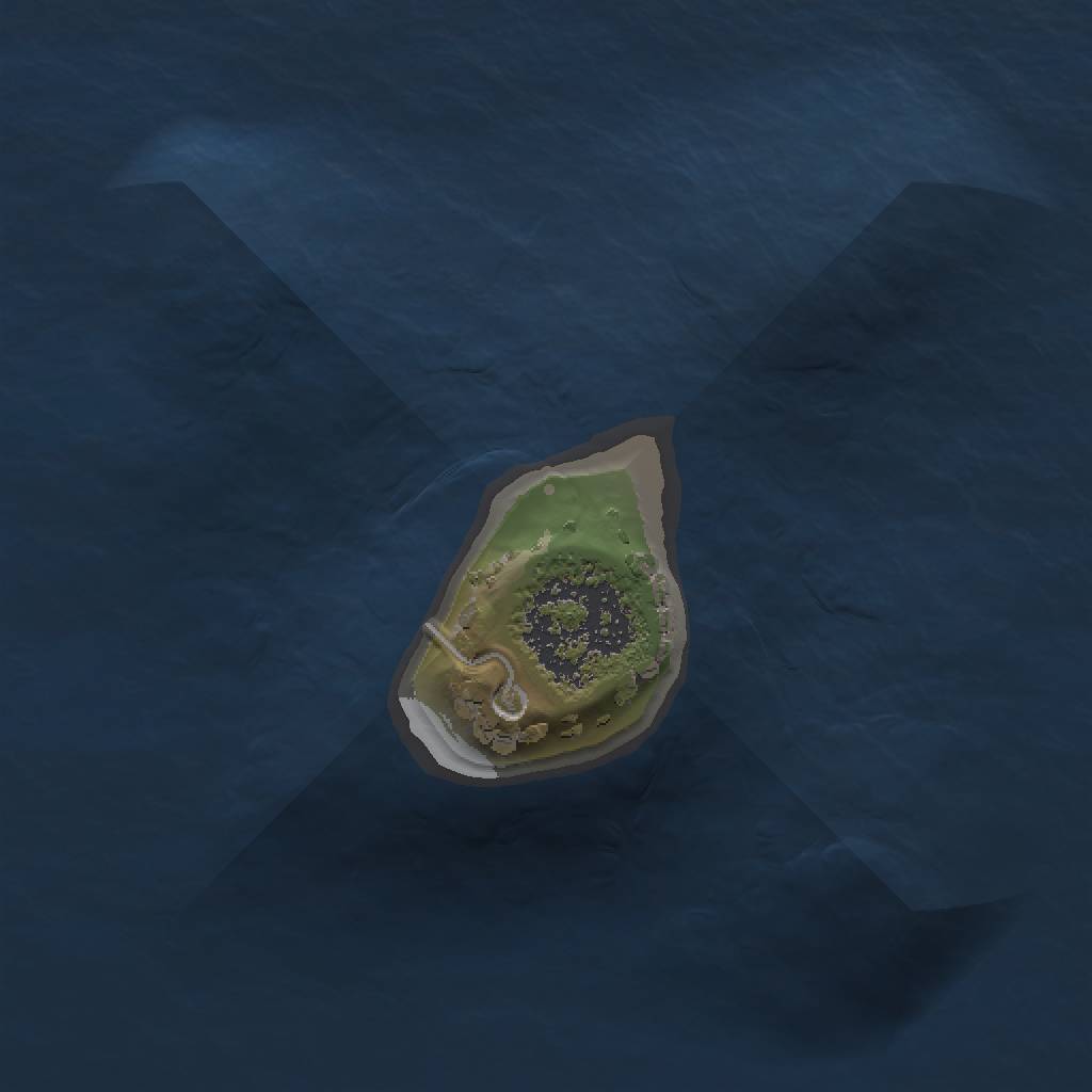 Rust Map: Procedural Map, Size: 1000, Seed: 50004, 3 Monuments