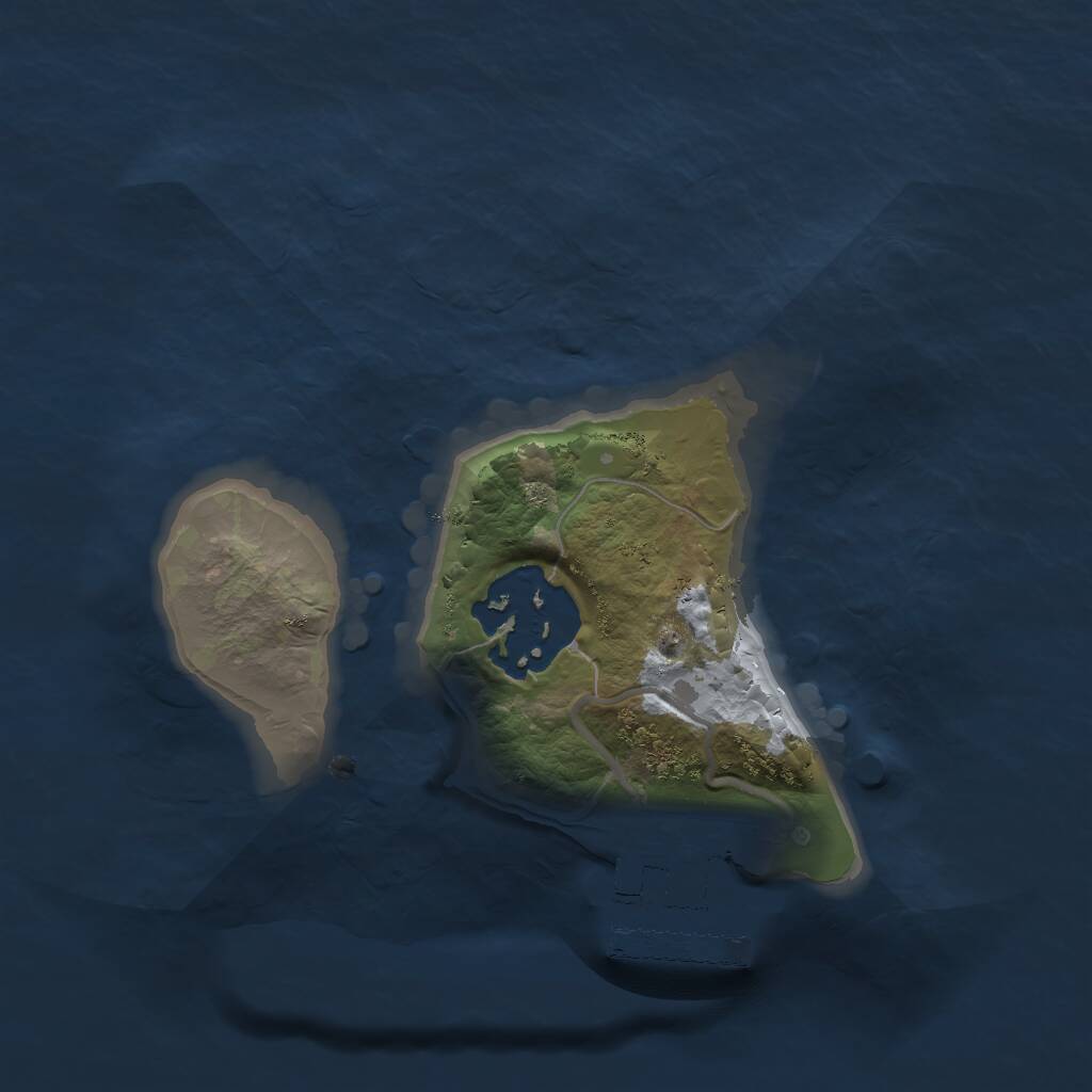 Rust Map: Procedural Map, Size: 1600, Seed: 4242022, 3 Monuments