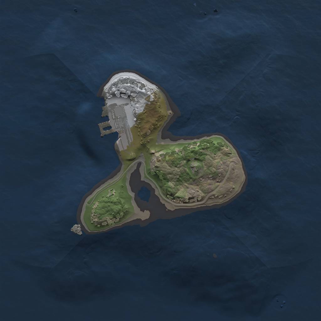 Rust Map: Procedural Map, Size: 1500, Seed: 40005, 5 Monuments
