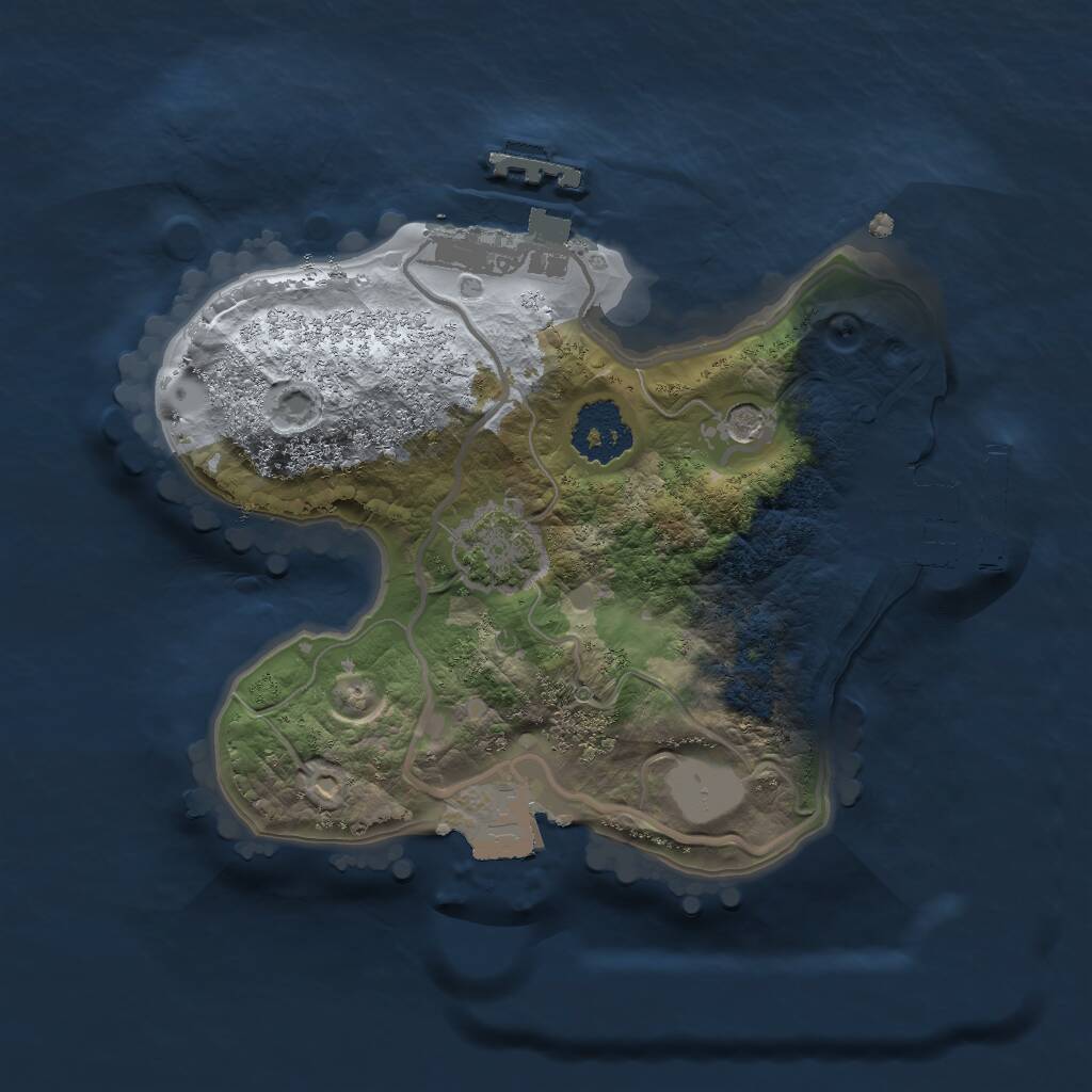 Rust Map: Procedural Map, Size: 1800, Seed: 648252, 5 Monuments