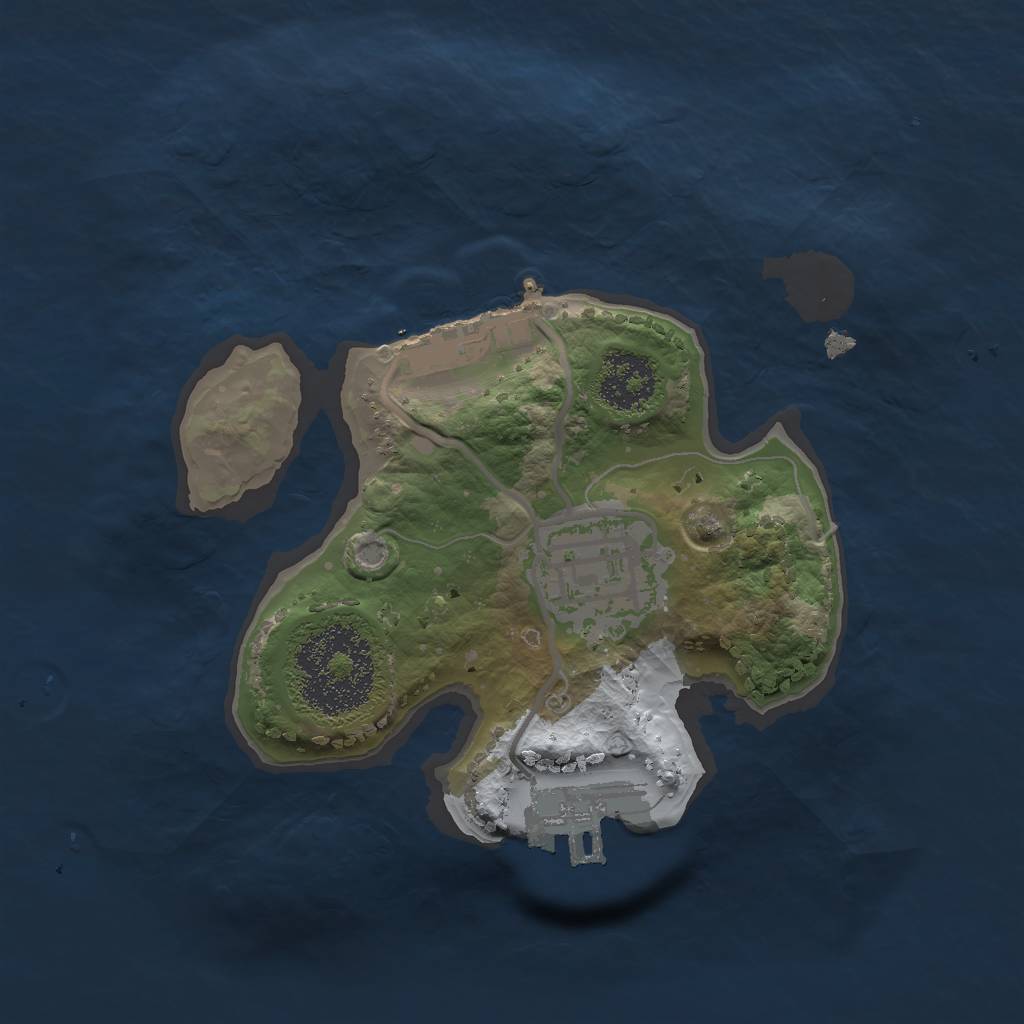 Rust Map: Procedural Map, Size: 1800, Seed: 340978, 8 Monuments