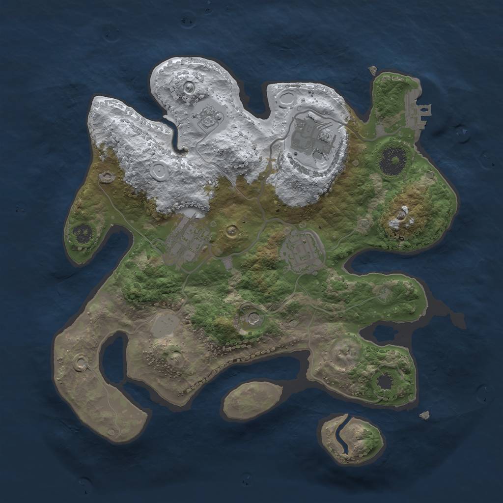Rust Map: Procedural Map, Size: 2700, Seed: 125400410, 11 Monuments