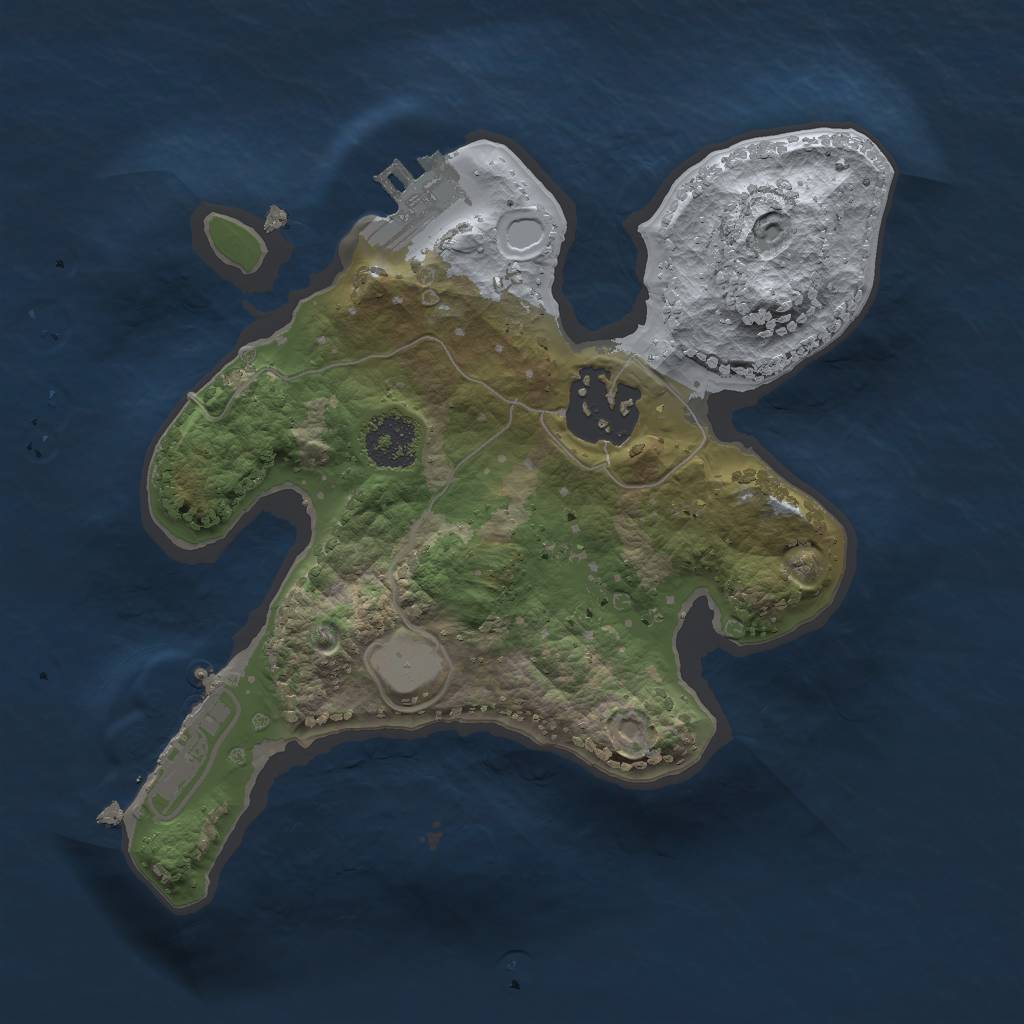 Rust Map: Procedural Map, Size: 2000, Seed: 19288, 6 Monuments
