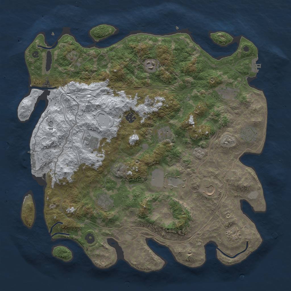 Rust Map: Procedural Map, Size: 4350, Seed: 2, 20 Monuments